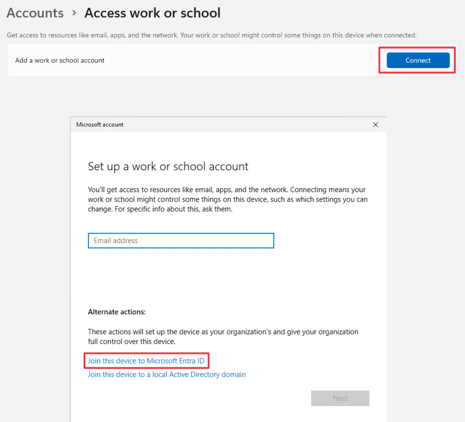 Windows Settings screenshot